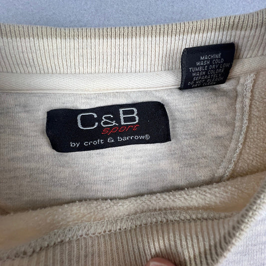VTG C&B Sport Sweatshirt Mens XXL Gray Bass Fishing Embroidered Cabin Woods Camp