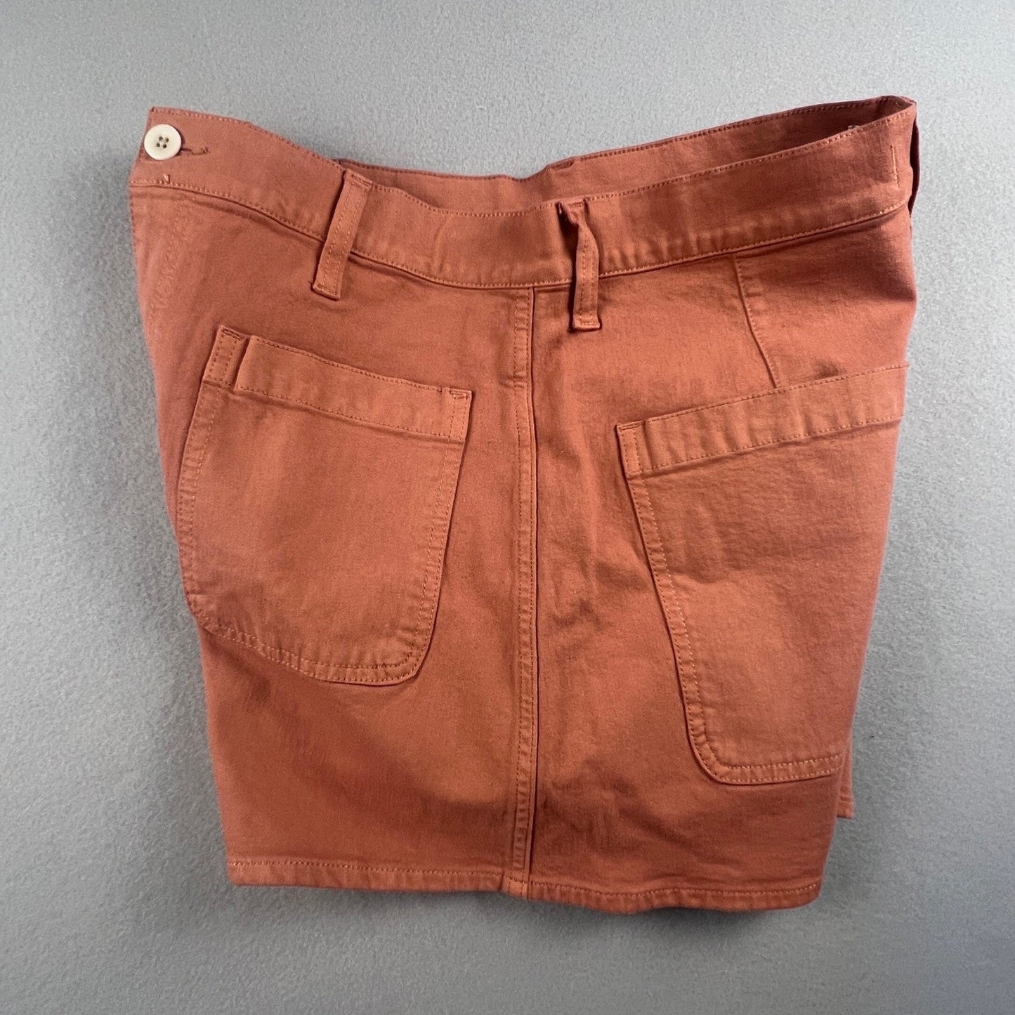 Madewell Patch Pocket Shorts Womens 30 Orange High Rise Utility Summer Casual