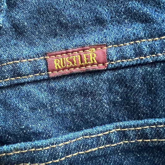 Vintage Rustler Jeans Mens 38x30 Denim Classic Fit Straight Leg Workwear Rodeo