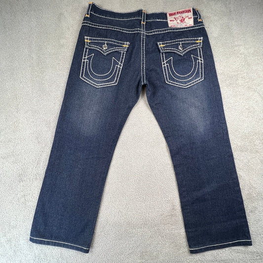 True Religion Joey Super T Jeans Mens 40 Blue Contrast Stitch Made in USA Y2K