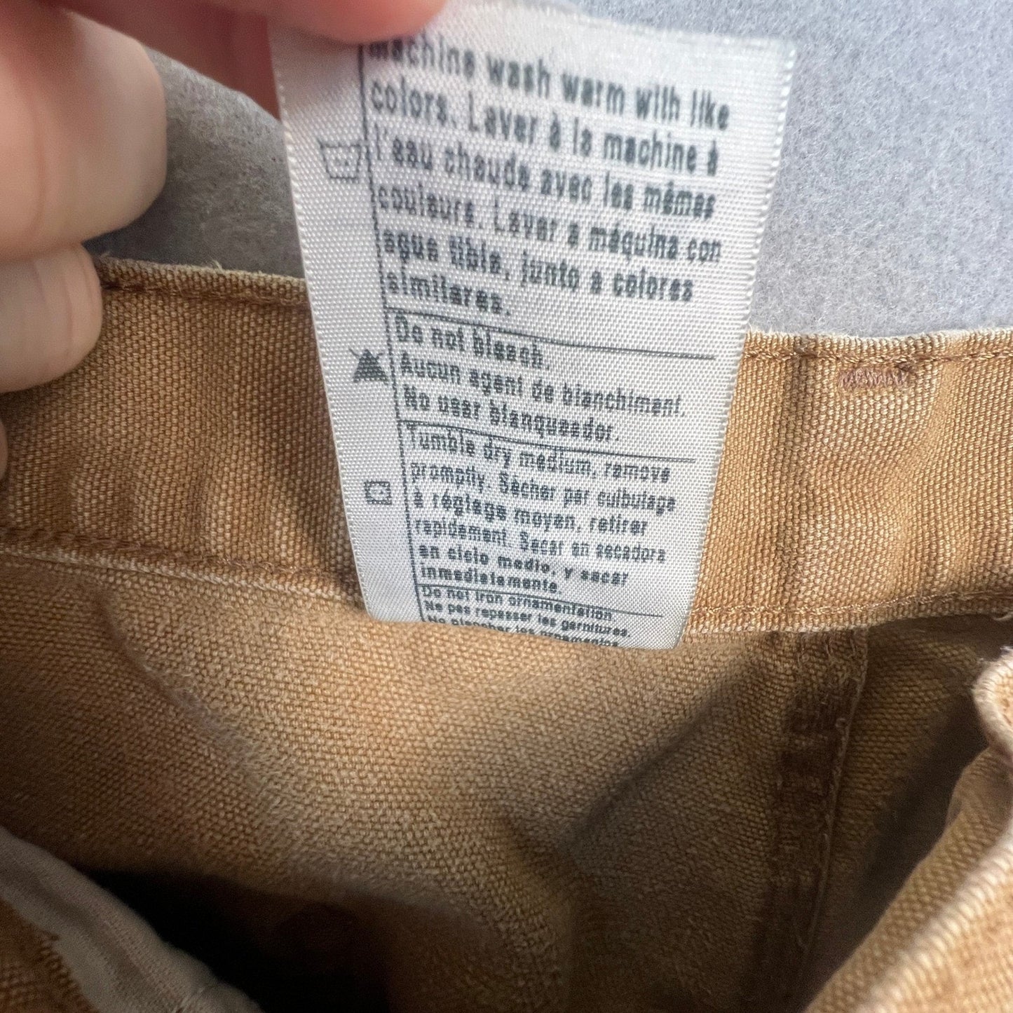 Carhartt B11 BRN Carpenter Pants Mens 38x32 Canvas Distressed Workwear Faded