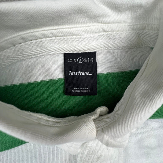 iets Frans Urban Outfitters Mens Polo Rugby Shirt Striped Green White LA Champs