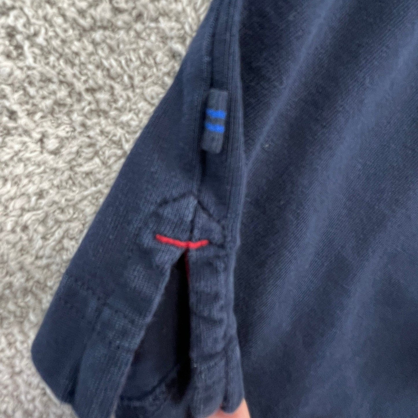 Nautica Long Sleeve Rugby Shirt Mens XXL Blue Sail Colorblock Navy Blue Red Y2K