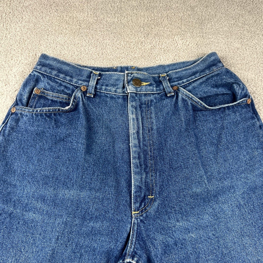 Vintage Lee Riders Jeans Womens 28 Blue High Waisted Straight Leg Denim