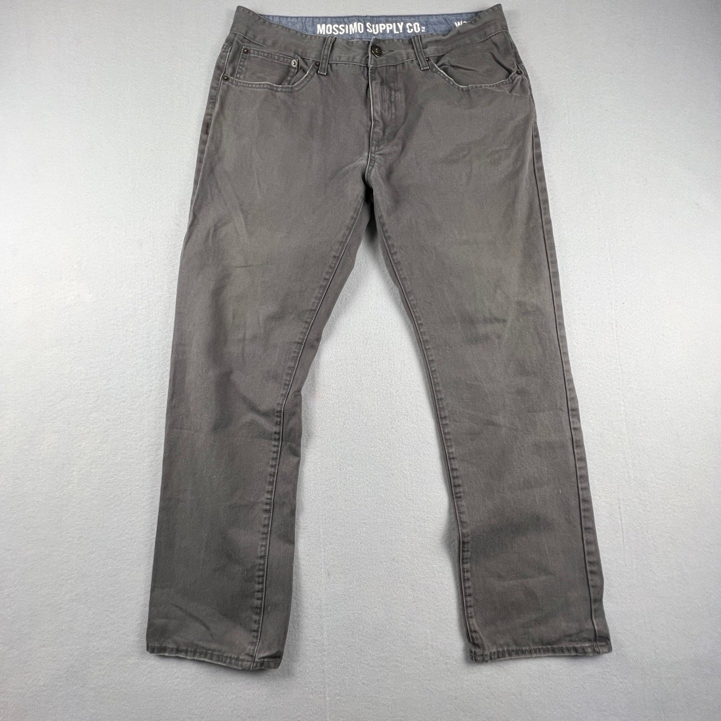 Mossimo Supply Co Pants Mens 36x32 Gray Straight Leg Cotton Casual Workwear