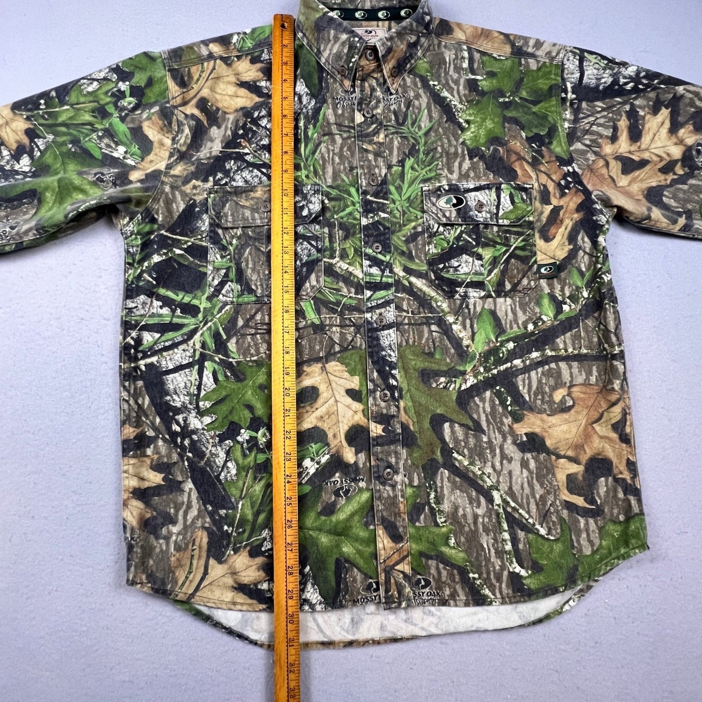 Mossy Oak Explorer Shirt Mens L Camo Long Sleeve Button Down Hunting Obsession