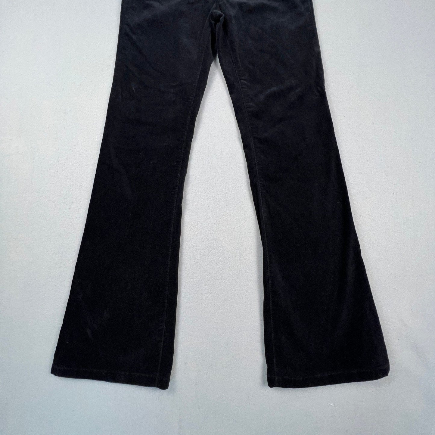 Gap Corduroy 70s Flare Pants Womens 25/0R Black High Rise Retro Boho Stretch
