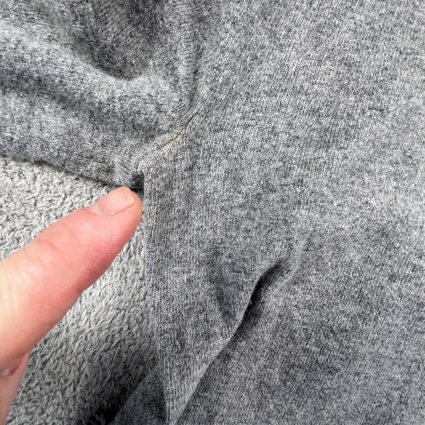 J.Crew Mercantile Women's Crew Neck Sweater Small Gray Ruffle Front Wool Blend