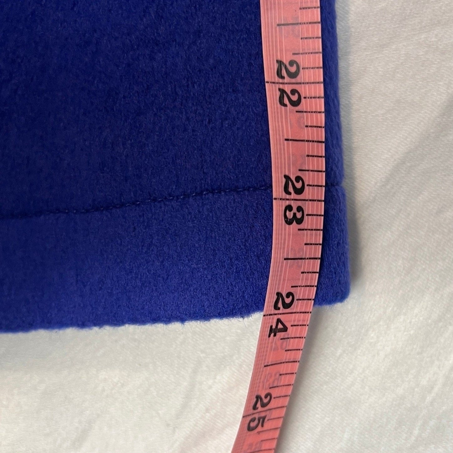 Princess Royalcore Swing Women's Blue Wool Coat Velvet Collar Size 10