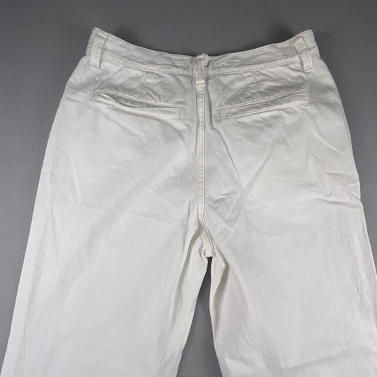 Madewell Harlow Wide-Leg Jean Womens 30 White Pleated High Rise Minimalist Boho