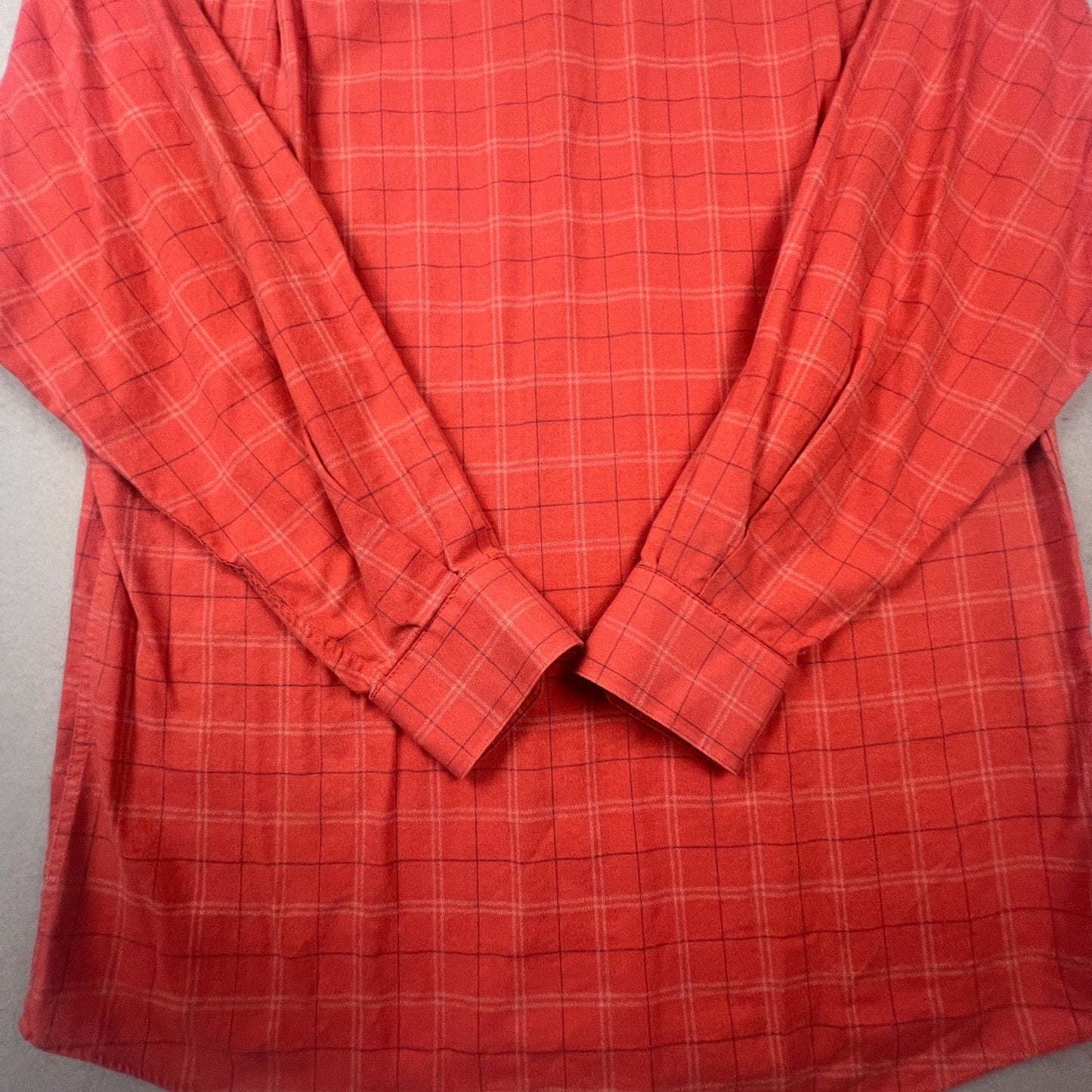 Scott Barber Button Down Shirt Mens M Red Windowpane Plaid Cotton Casual