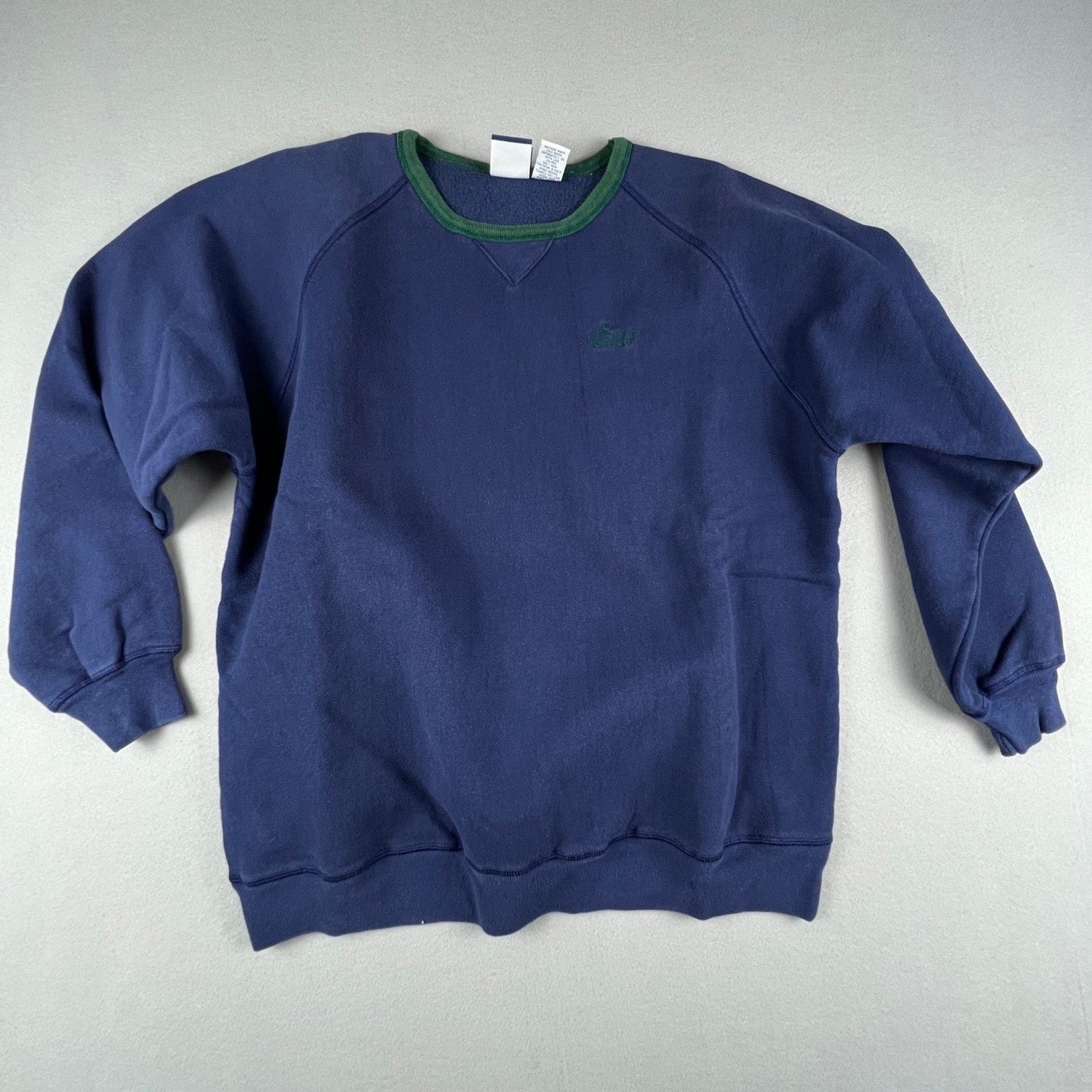 VTG Fairway Sport Sweatshirt Large Ringer Crew Neck Golf Pullover Streetwear