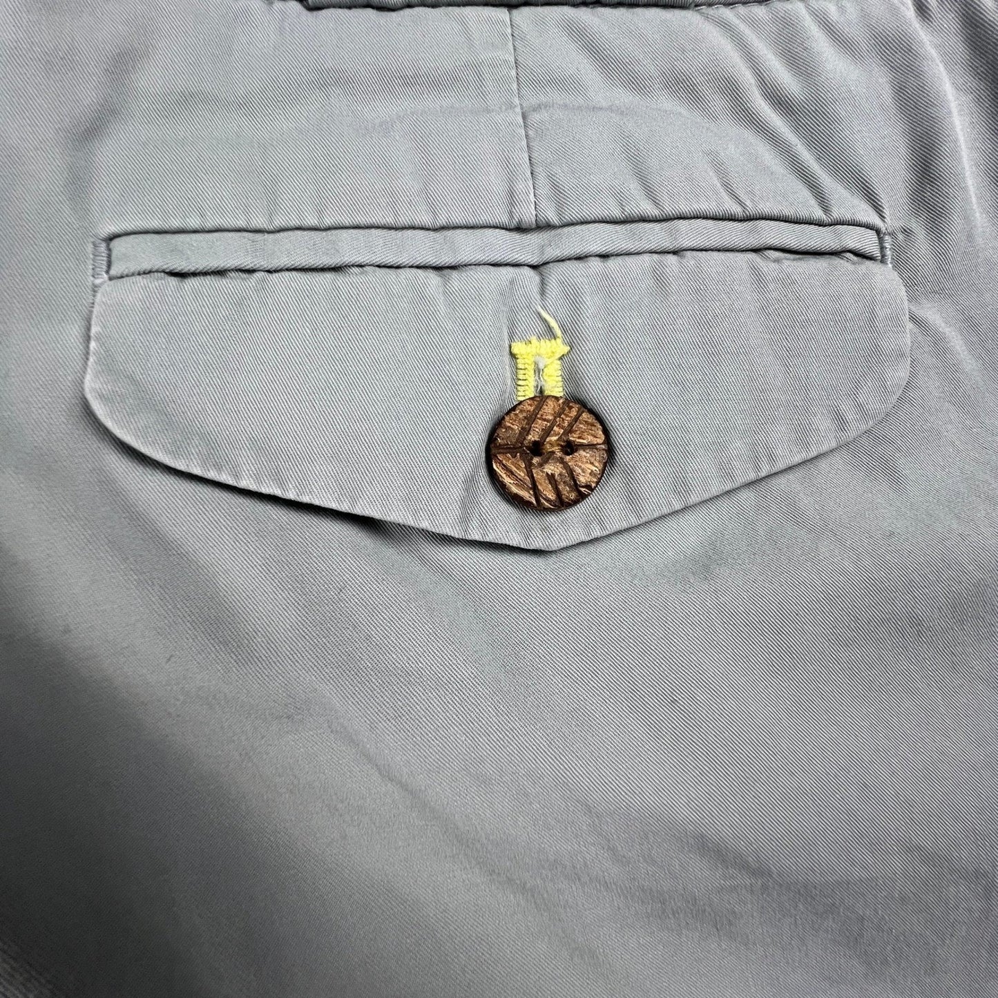 GAP Wide Leg Chino Pants Womens 10 Grey Wood Button Casual Career Trousers