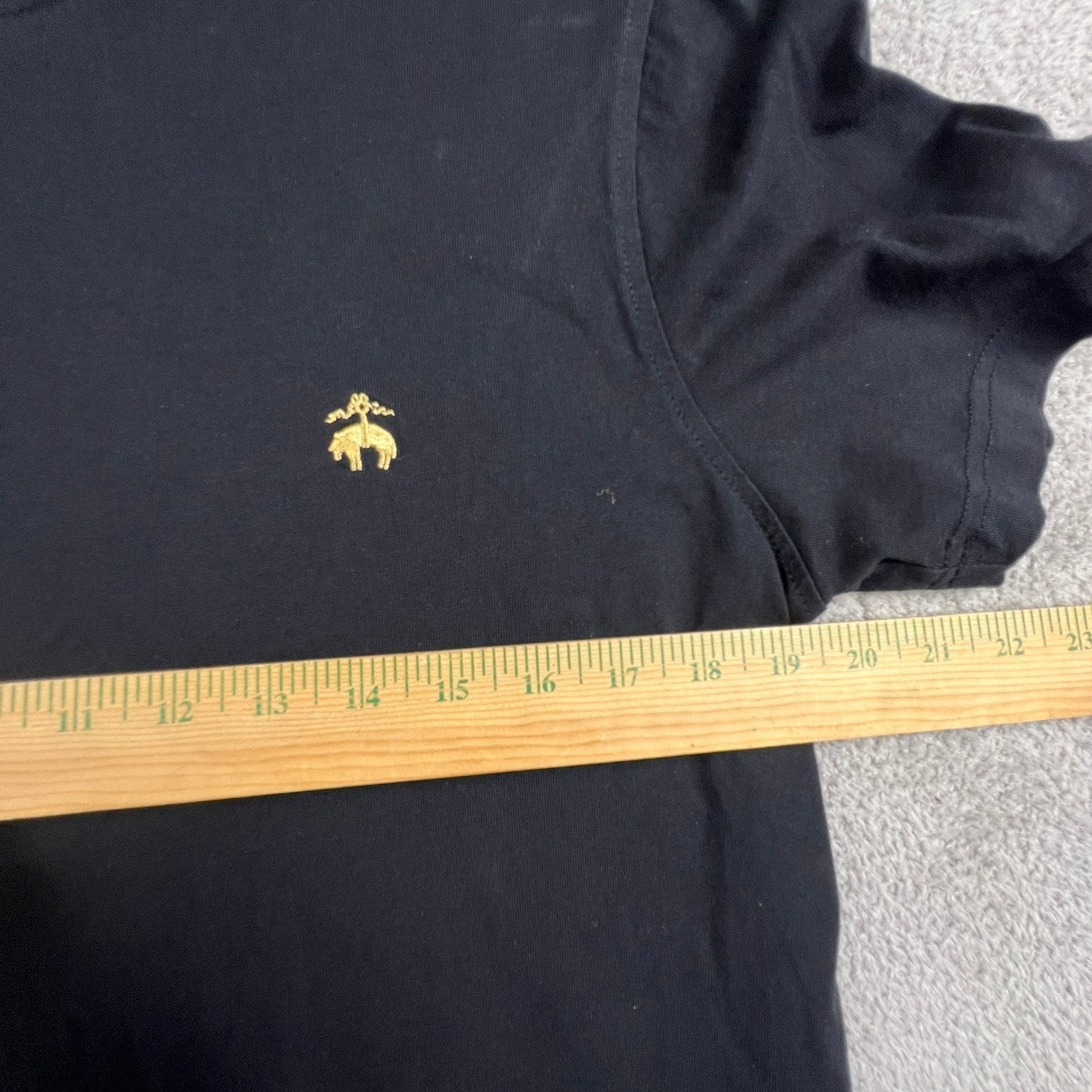 Brooks Brothers T-Shirt Mens Medium Black Golden Fleece Logo Cotton