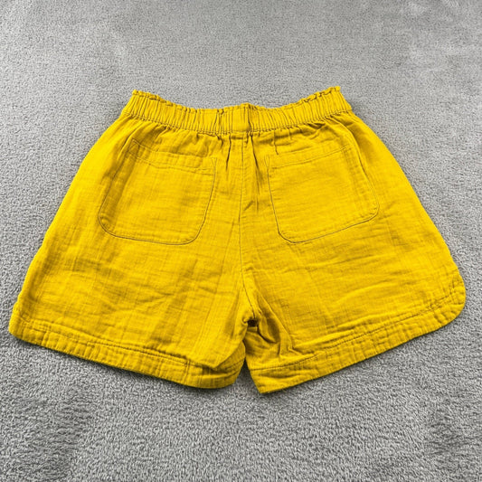 11100% Cotton Gauze Comfort Waistband Shorts Womens Small Old Navy Mustard Yellow