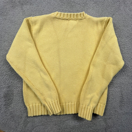 Polo Ralph Lauren Sweater Kids M Yellow Cotton Knit Crewneck Preppy Classic