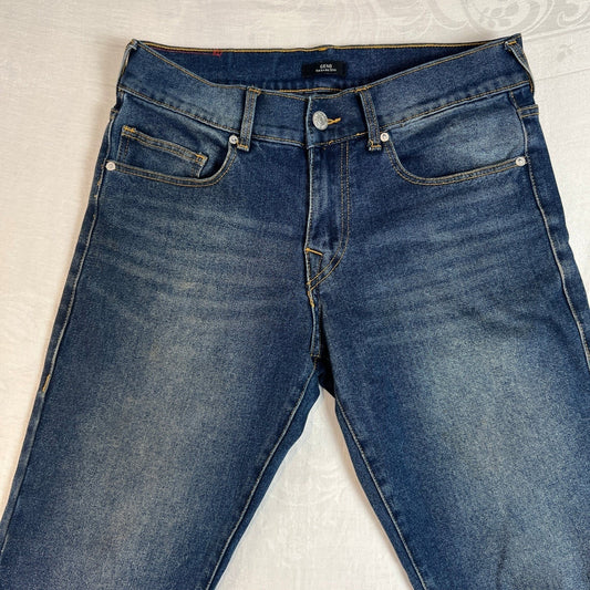 True Religion Geno Jeans Mens 32W Relaxed Slim Blue Wash Denim Y2K Punk