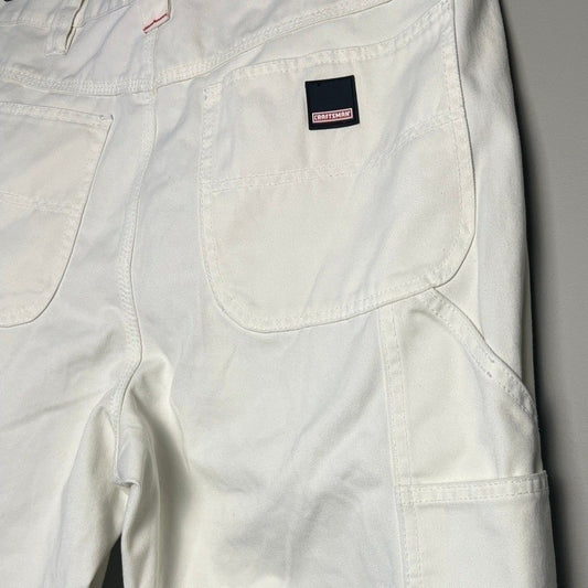 Carpenter Jeans Men's 36x30 White Craftsman Pants Utility Workwear Artist rRver