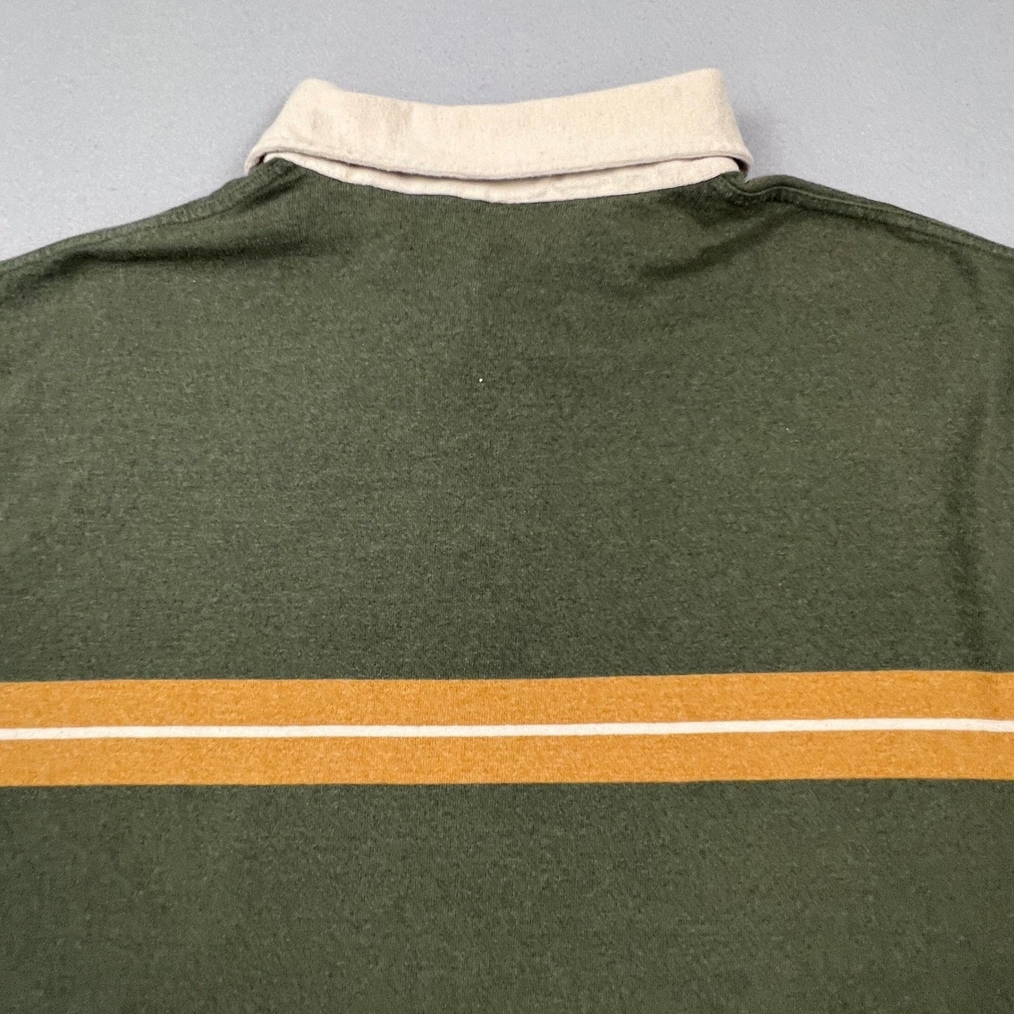 VTG St Johns Bay Rugby Shirt Mens 2XLT Long Sleeve Striped Cotton Blend Casual