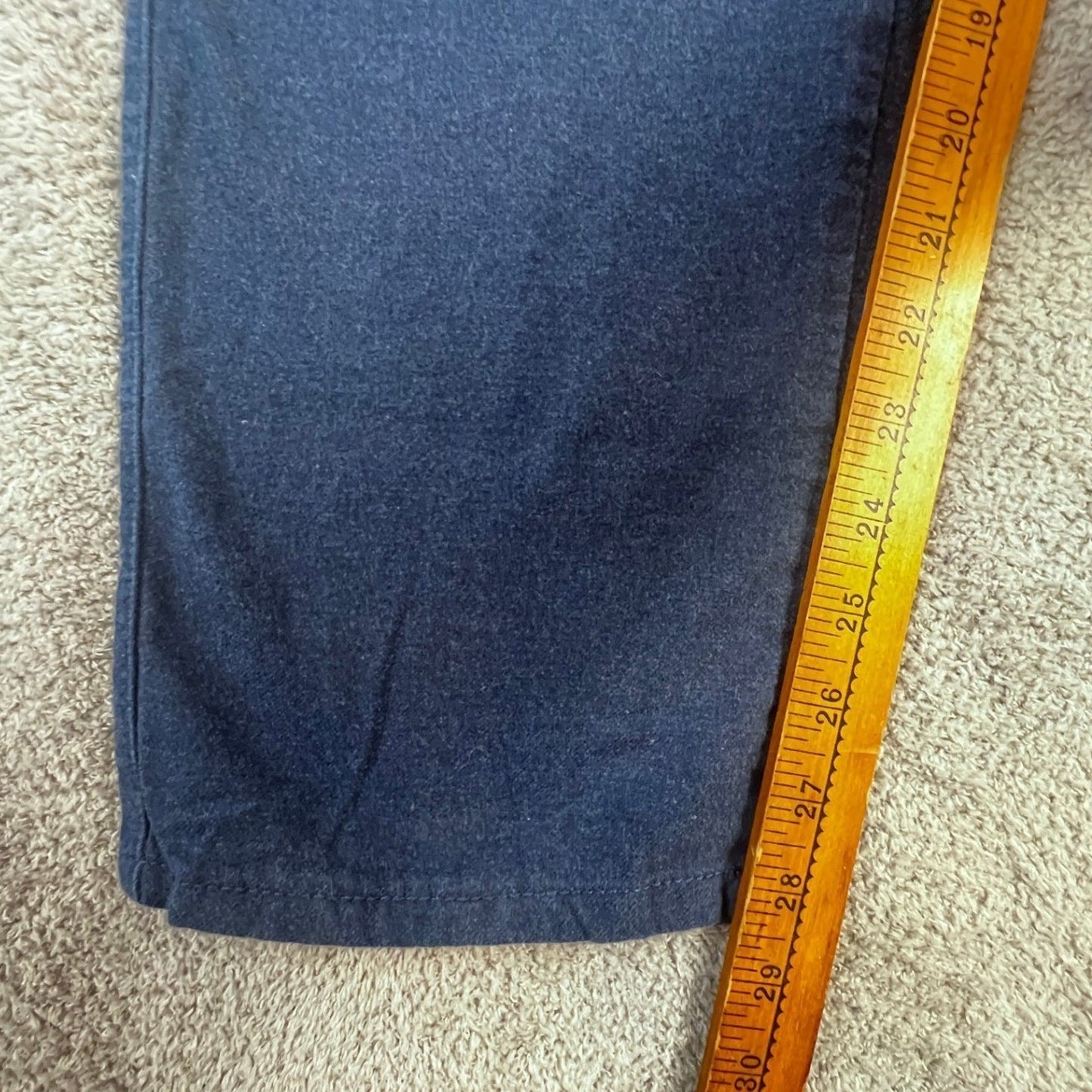 Peter Millar Mens Casual Pants 38 Navy Blue Five Pocket Brushed Cotton Blend