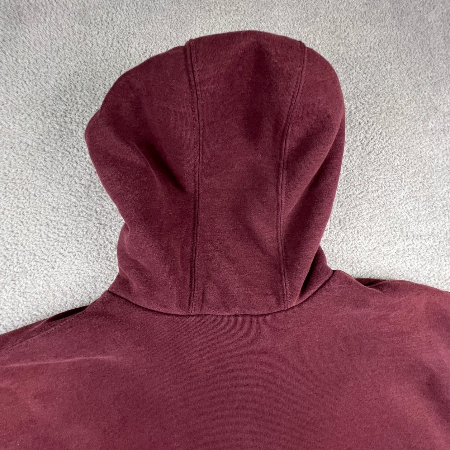 Carhartt Sherpa Lined Hoodie Mens 2XL Tall Burgundy Full Zip Workwear Sweatshirt
