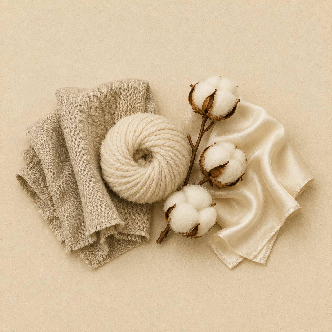 Linen • Wool • Cotton • Silk