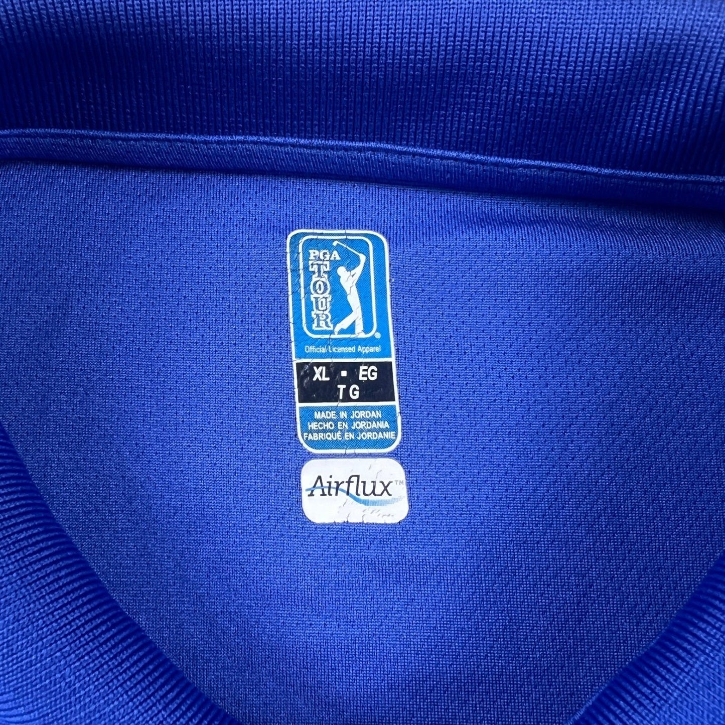PGA Tour Airflux Golf Top Polo Shirt Mens XL Blue Short Sleeve