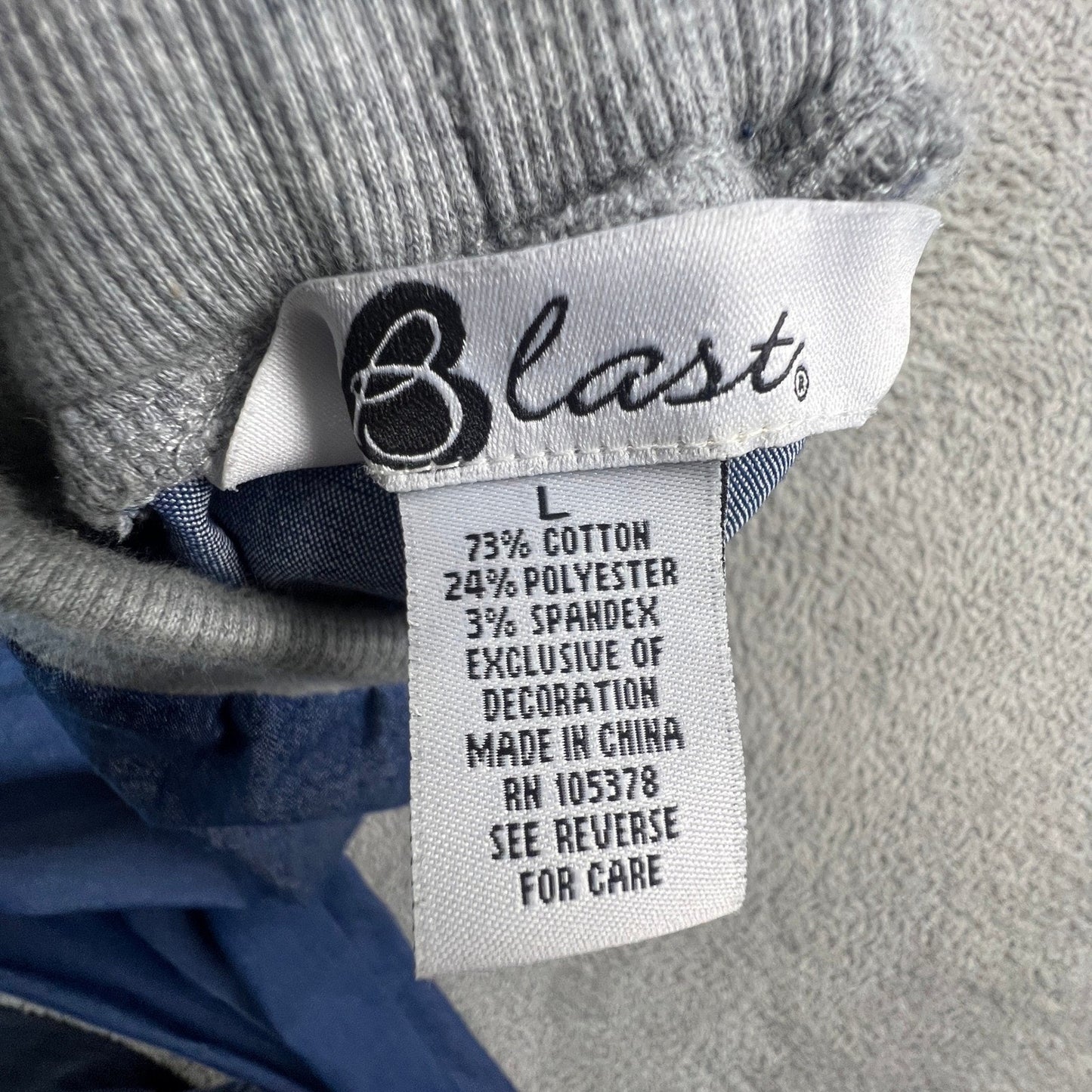 VTG Blast Denim Tracksuit Straight Leg Unisex Blue Retro Casual Loungewear Stret