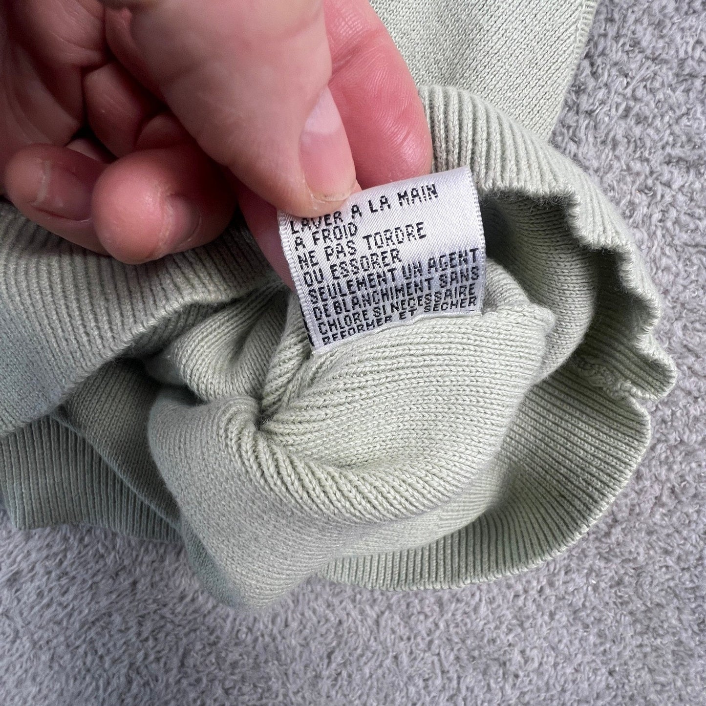 Talbots Sweater Vest Womens XL Green 100% Cotton Ribbed Knit Minimalist Classic