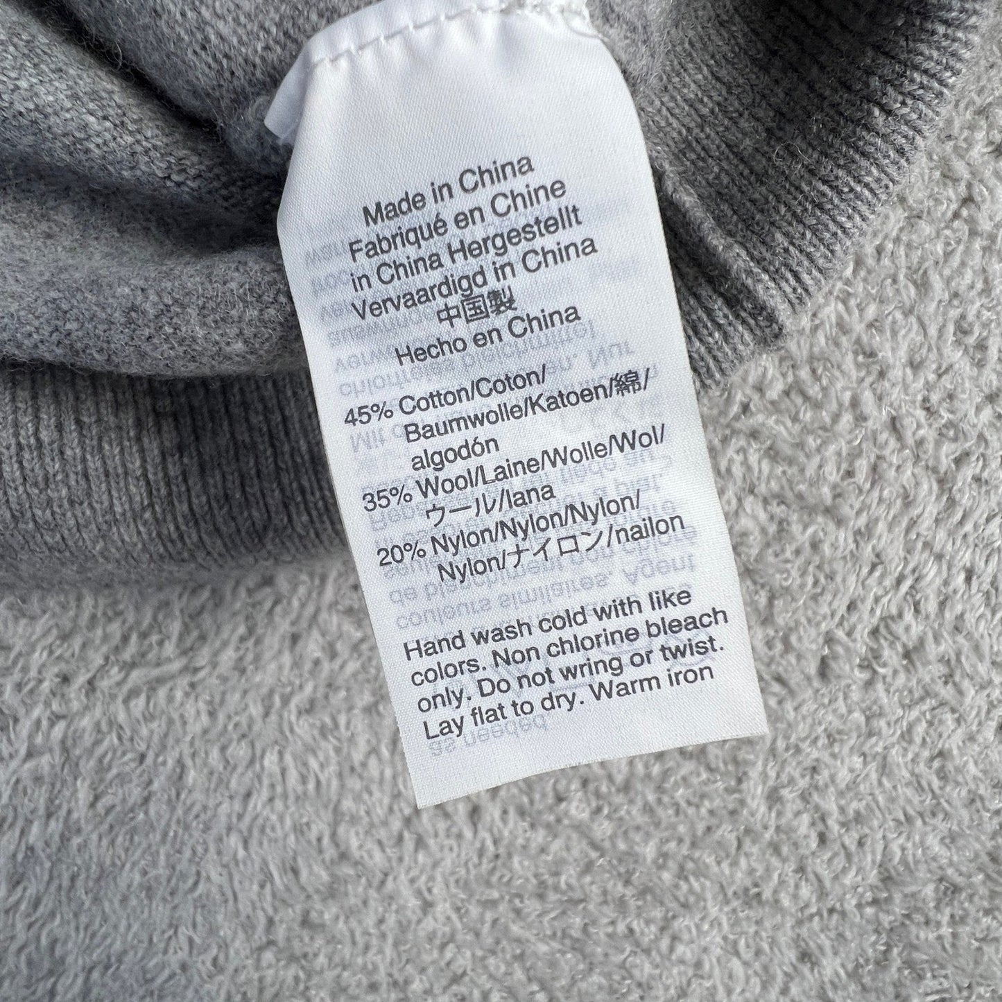 J.Crew Mercantile Women's Crew Neck Sweater Small Gray Ruffle Front Wool Blend