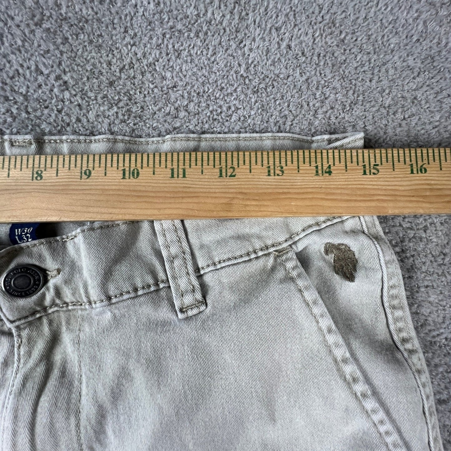 Vintage US Polo Assn. Mens 30 x 32 Stretch Cargo Pants Khaki Ralph Lauren