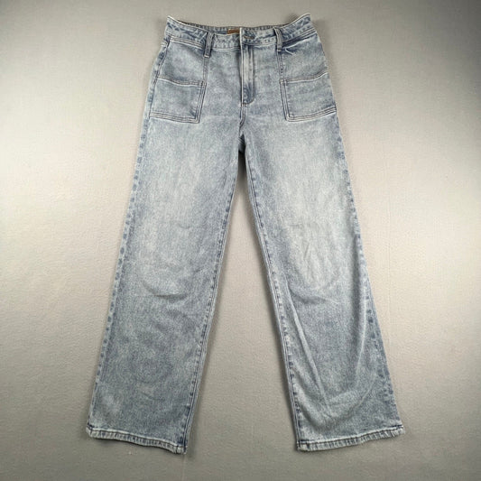 Kut from the Kloth Sienna Wide Leg Jeans Women 10 High Rise Patch Pocket