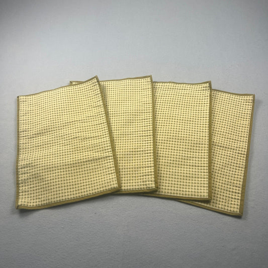VTG 80s Placemats Set of 4 Cottagecore Grandmacore Checkered Farmhouse Decor