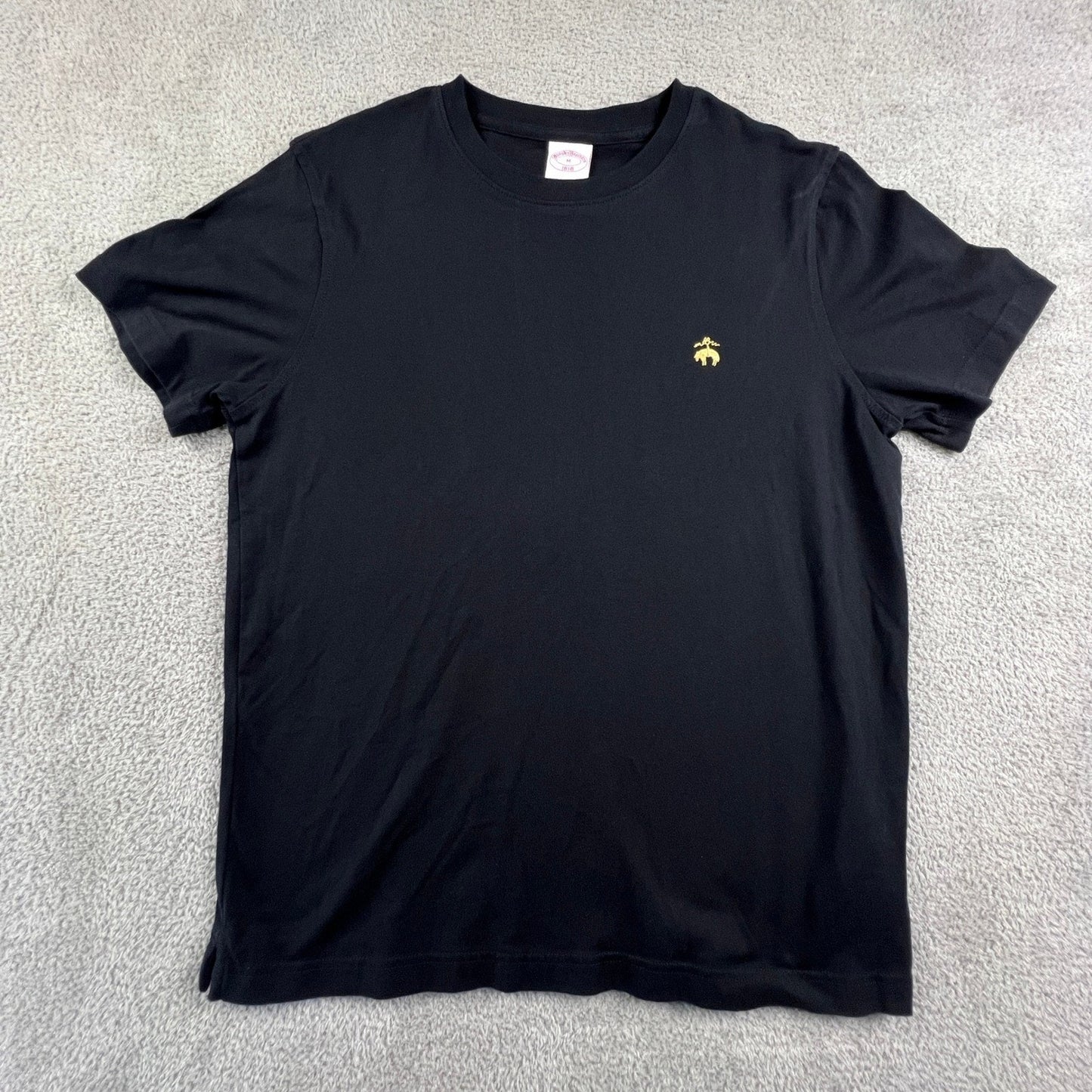 Brooks Brothers T-Shirt Mens Medium Black Golden Fleece Logo Cotton