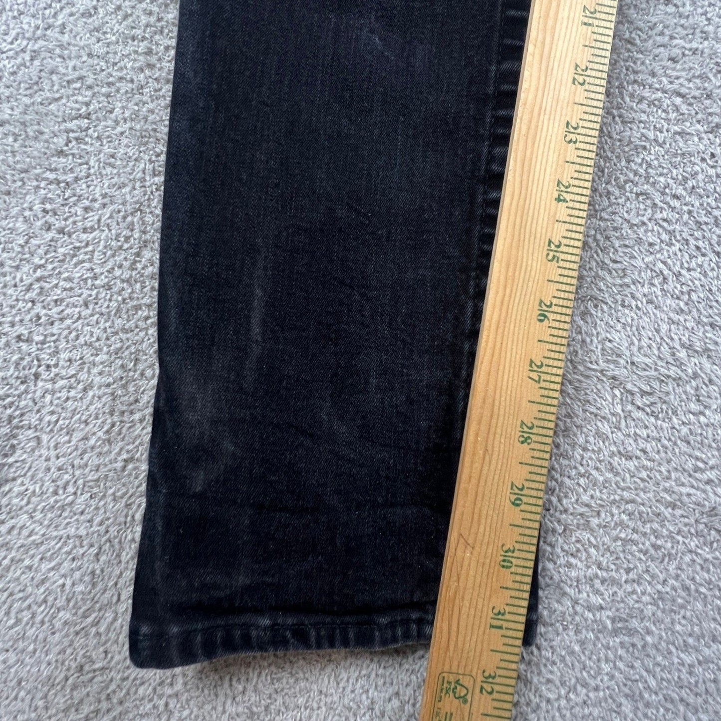 True Religion Skinny Jeans Mens Size 33 Rocco Flap Faded Black