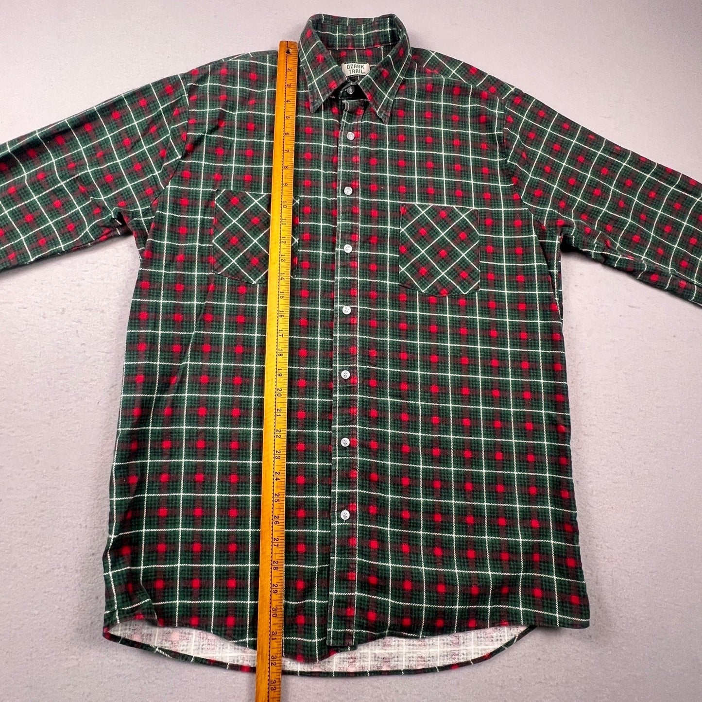 Ozark Trail Flannel Shirt Mens L Plaid Long Sleeve Outdoor Casual Printed