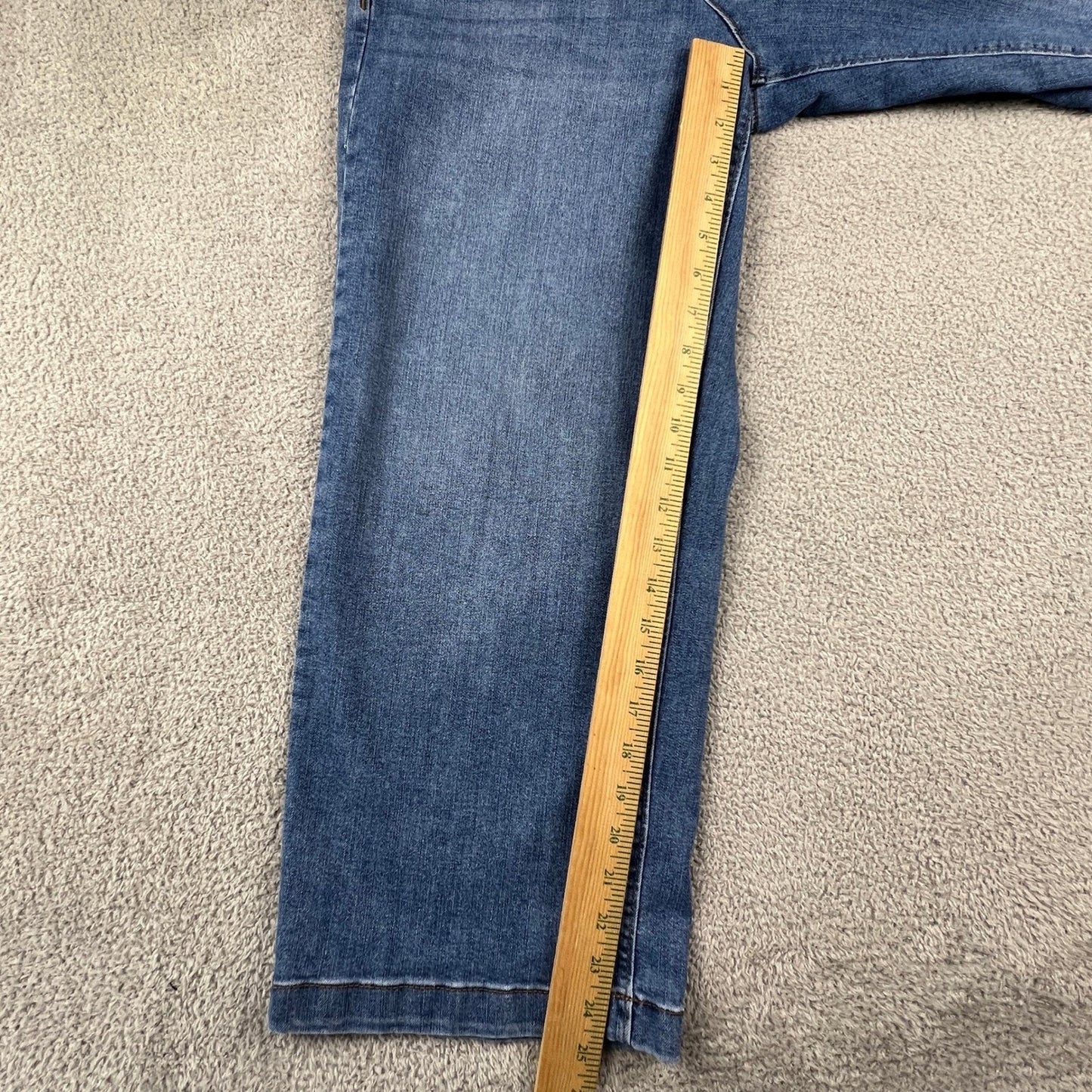Ella Moss Womens Wide Leg Crop Jeans Size 4 Medium Wash Blue Denim High Rise