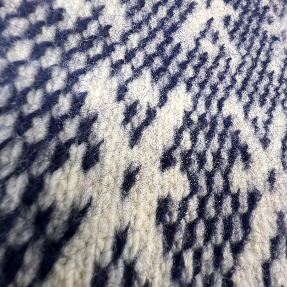 Pendleton Wool Sweater Mens XL Blue Cream Geometric Knit Vintage Mock Neck USA