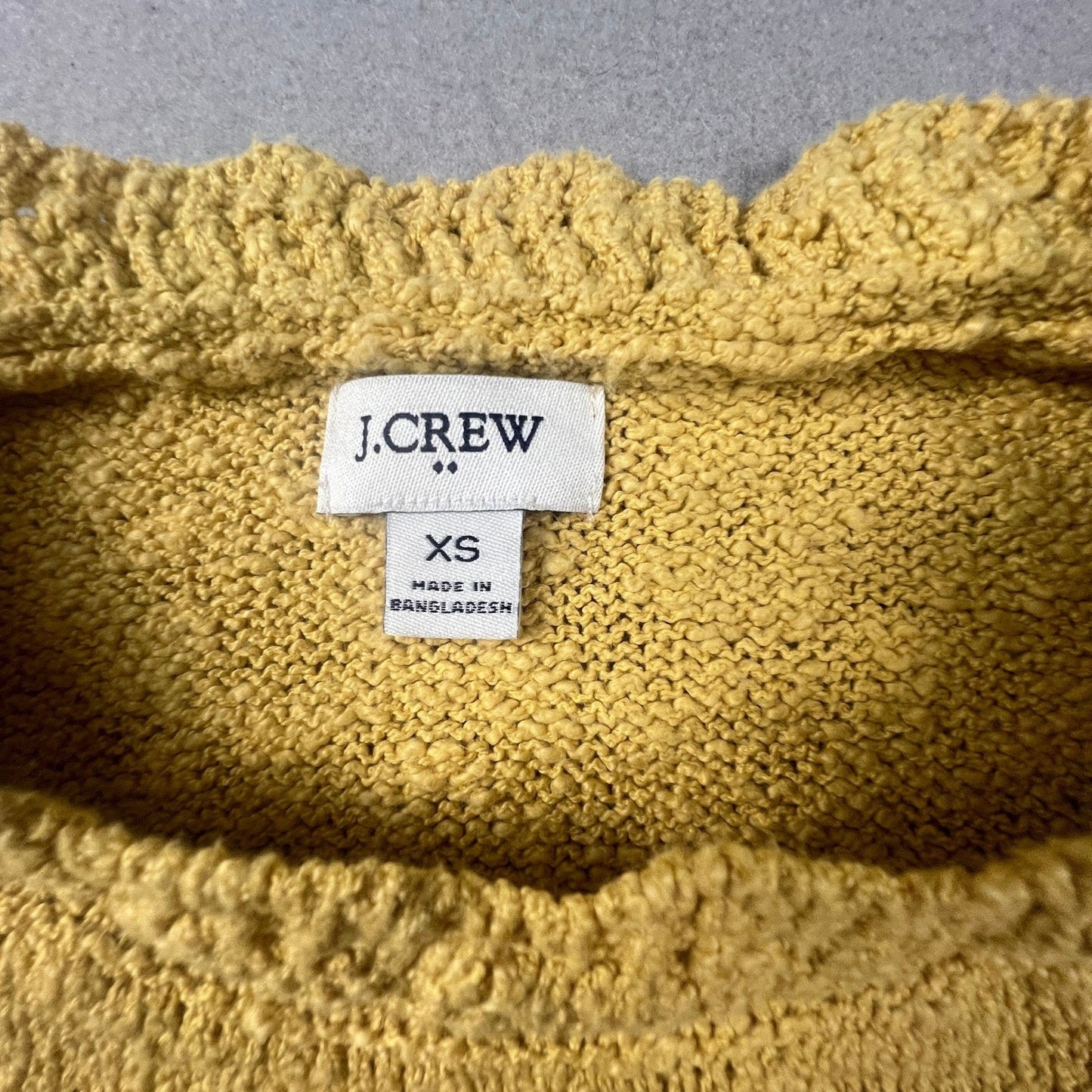J.Crew Sweater Vest Womens XS Yellow Ruffle Trim High Neck Preppy Chic Classy