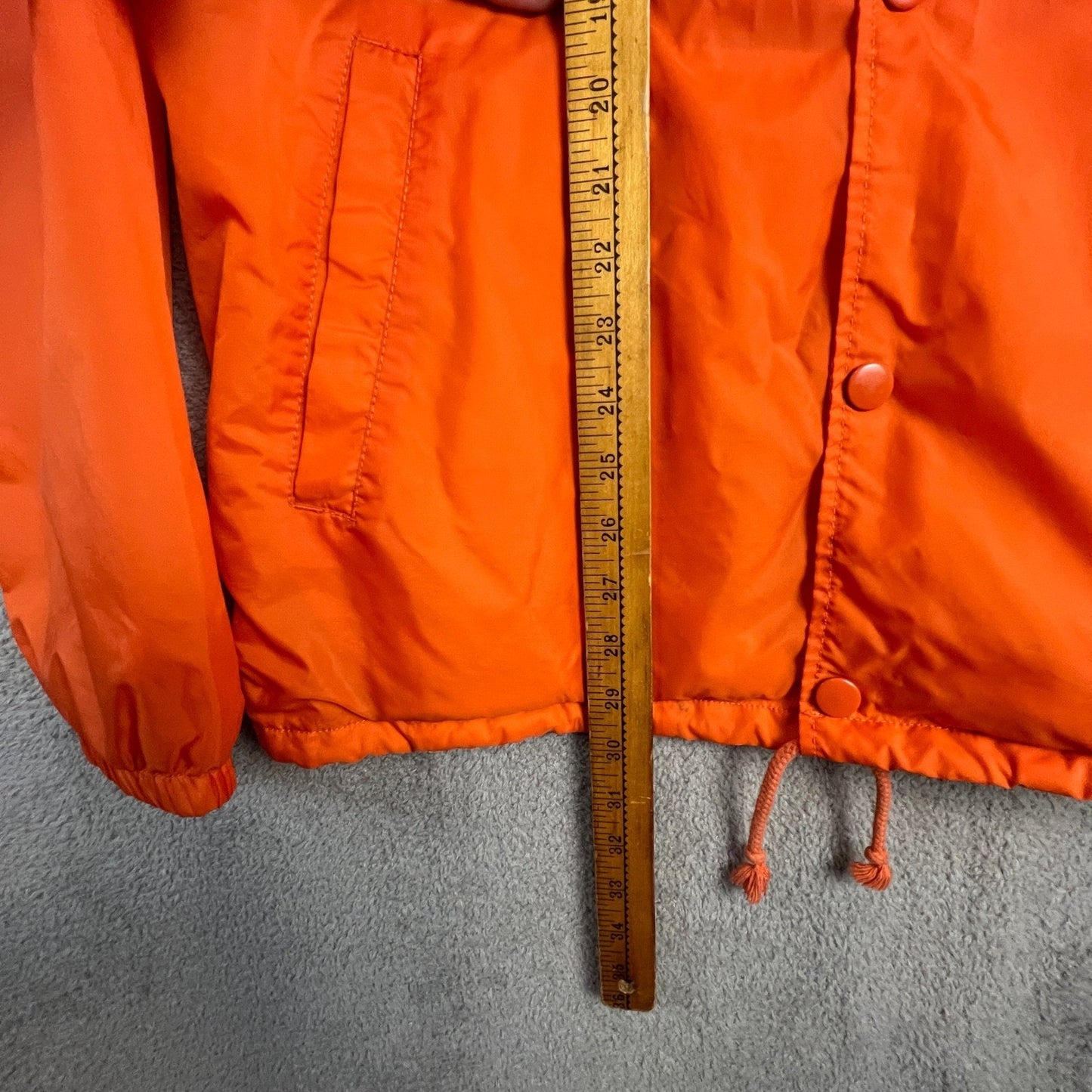 Vans Torrey Coaches Jacket Mens Large Orange Snap Button Windbreaker VN0002MUYDW