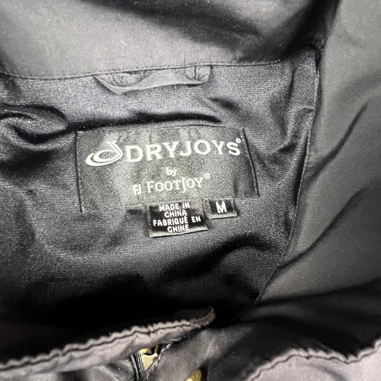 FootJoy DryJoys Mens Medium Black Convertible Golf Jacket Zip Off Sleeves Vest