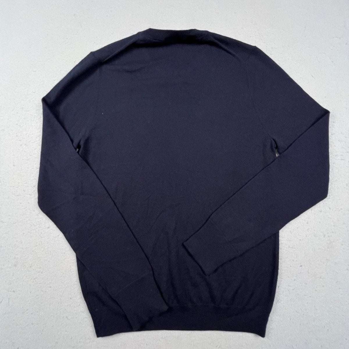 Burberry London Cashmere Sweater Mens M Navy Crewneck Nova Check Luxury Knit
