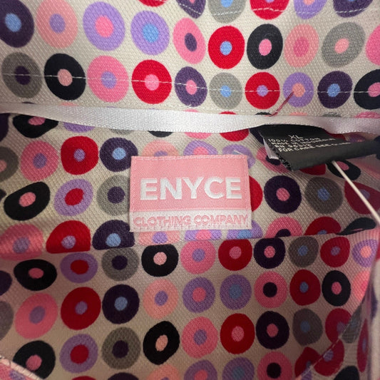 Enyce Button Down Shirt Mens XL Pink Plaid Woven French Cuff Contrast Y2K Urban