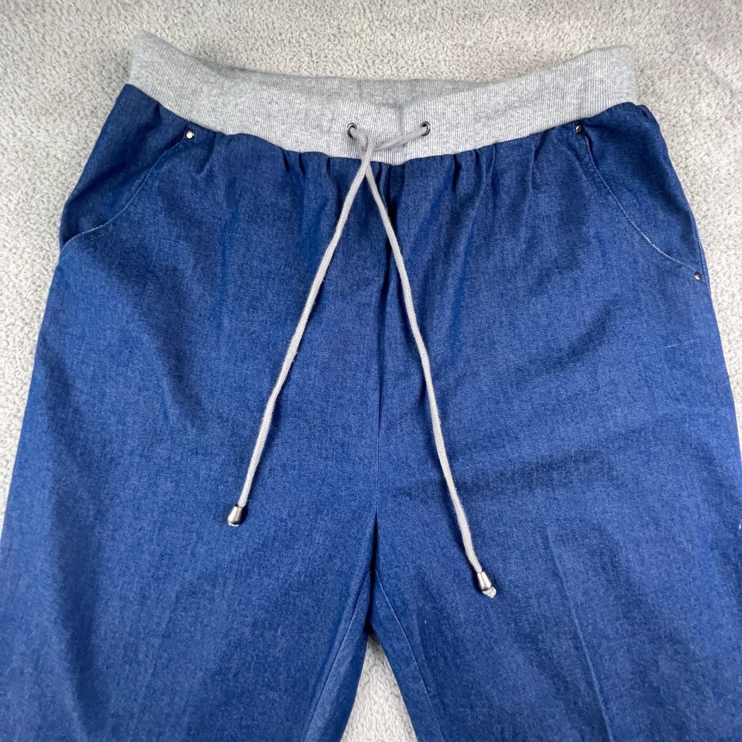 VTG Blast Denim Tracksuit Straight Leg Unisex Blue Retro Casual Loungewear Stret