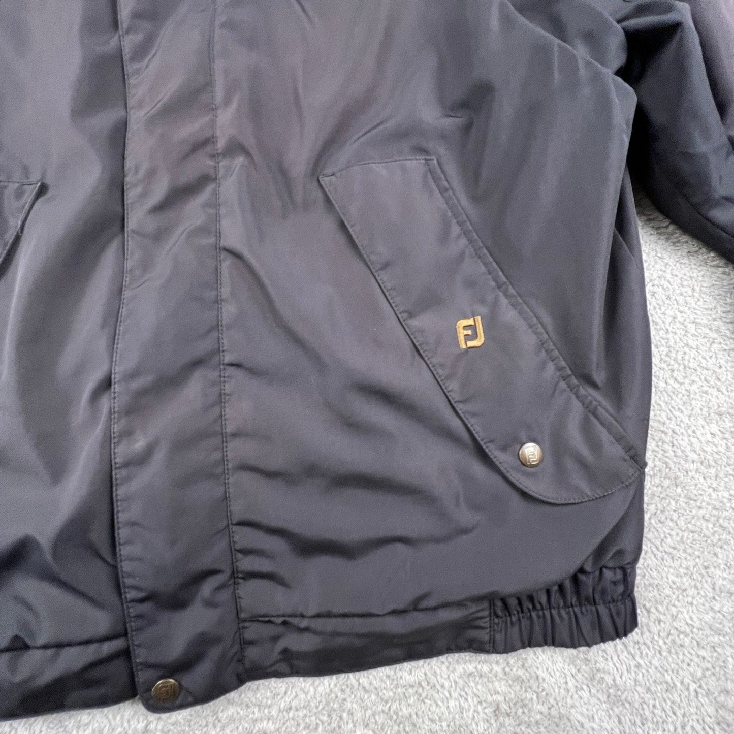 FootJoy DryJoys Mens Medium Black Convertible Golf Jacket Zip Off Sleeves Vest
