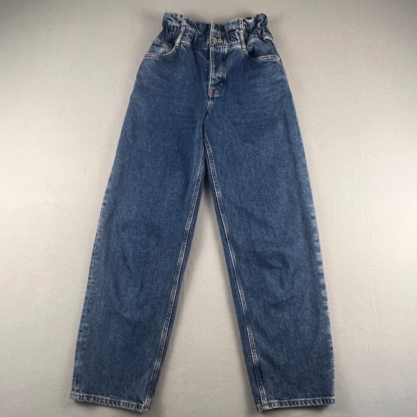 Scotch & Soda Paperbag Jeans Womens 28 Blue High Rise Tapered The Breeze Denim