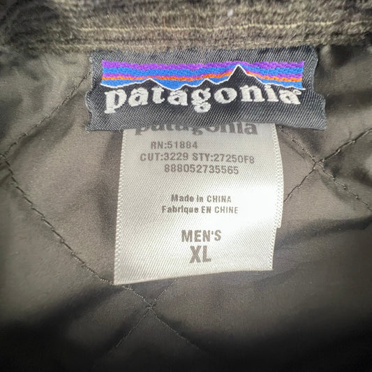 Patagonia Corduroy Shirt Jacket Mens XL Brown Quilted Lined Western Workwear