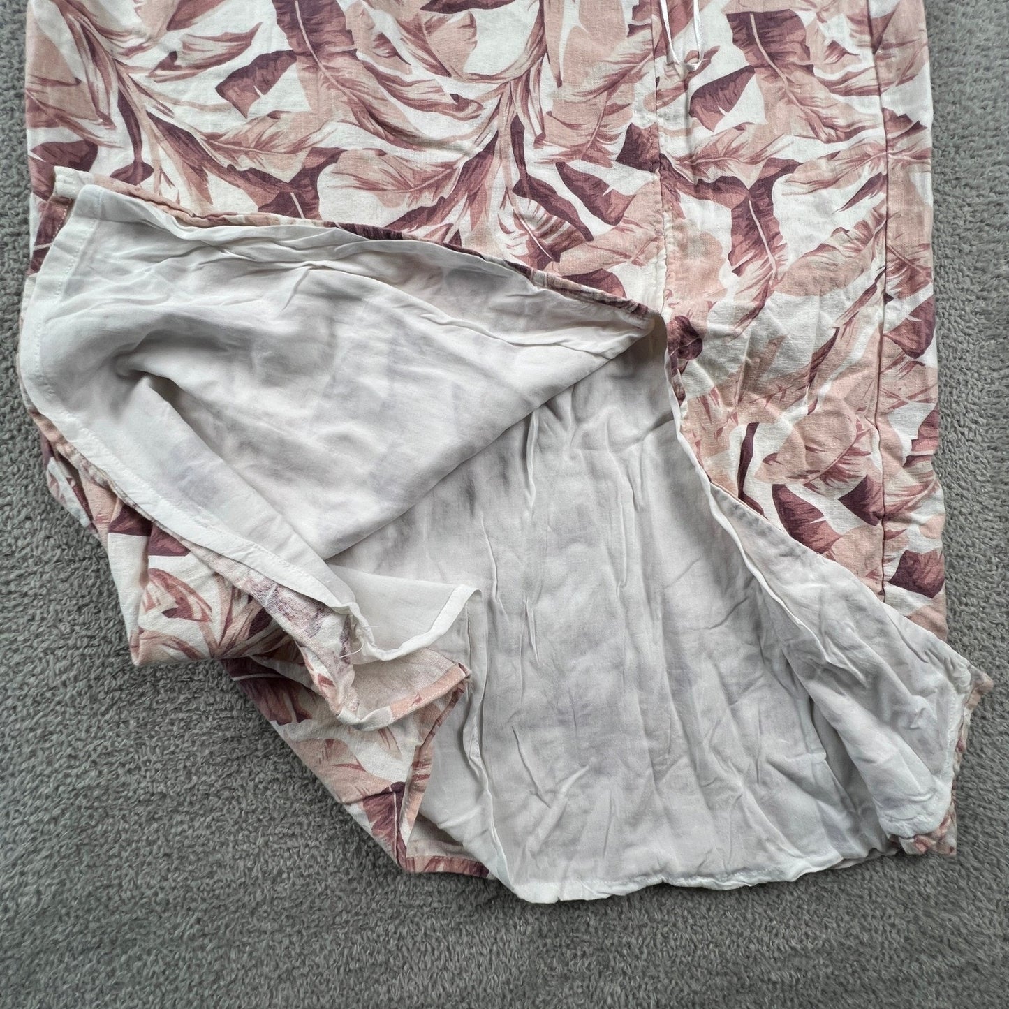 Costal Cowgirl Smocked Linen Blend Maxidress Womens Medium Resort