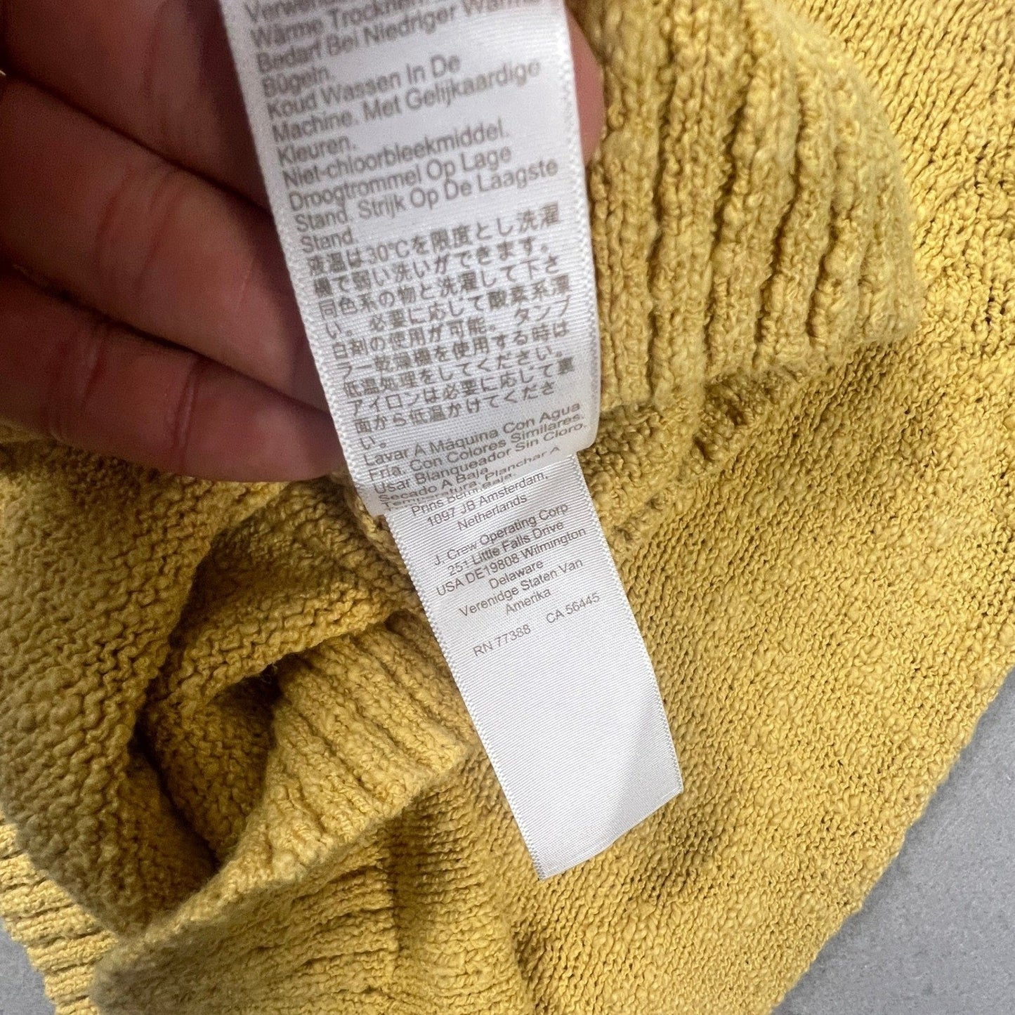 J.Crew Sweater Vest Womens XS Yellow Ruffle Trim High Neck Preppy Chic Classy