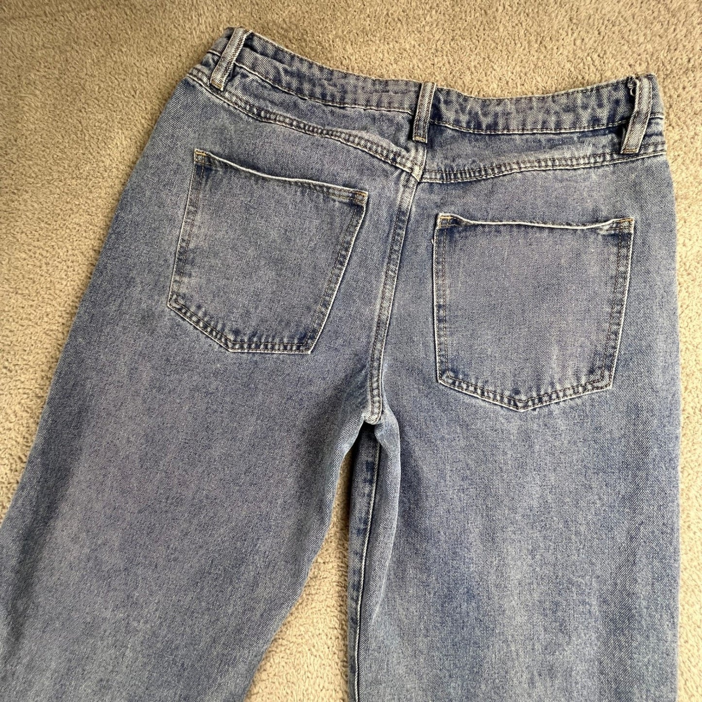 Y2K Wide Jeans Womens 4 Straight Leg Denim Casual Streetwear Grunge Walter Baker